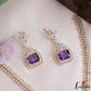 Pretty Floral Geometric Motifs CZ Victorian Necklace NC3265 (Available In 3 Colors)