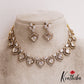 Sparkling Diamond-Finish AD Victorian Necklace NC2847 (Available In 3 Colors)