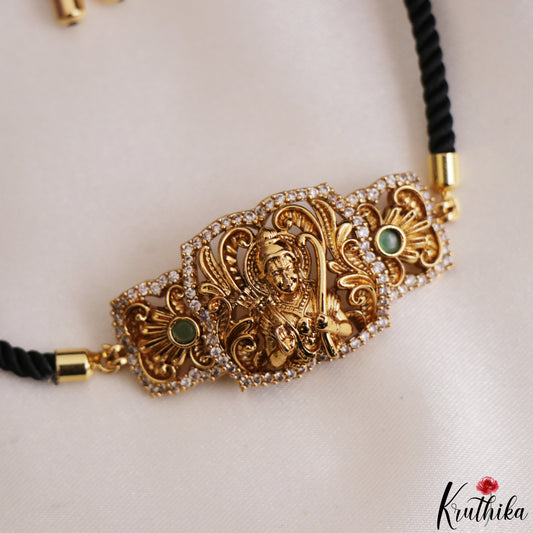 Classic Lord Rama Motifs Black Cord Adjustable Bracelet B582 (Available In 2 Colors)