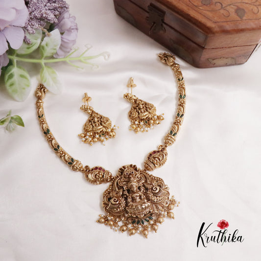 Beautiful Antique Lakshmi Pendant Hasli Necklace NC2241