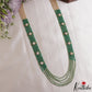 Sparkling Multi Layered crystal & Pearl statement Haaram with floral accents LH2081 (Available In 16 Colors)