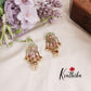 Trendy Emerald Ruby Jhumkas with Pearl Drops E624 (Available in 2 Colours)
