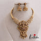 Premium Antique Nagas Lakshmi Necklace With Two Interchangeable Pendants With Golden Bead Drops NC2597