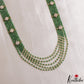 Sparkling Multi Layered crystal & Pearl statement Haaram with floral accents LH2081 (Available In 16 Colors)