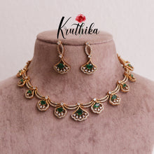 Simple American Diamond Drop Pendants Necklace Set NC1991 (Available in 2 Colours)