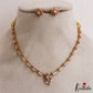 Elegant Floral Motifs Gold-Tone AD Necklace NC2982 (Available 3 Colors)