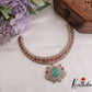 Beautiful AD Moissanite Victorian Peacock Hasli Necklace NC2359