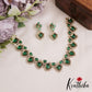 Sparkling Diamond-Finish AD Victorian Necklace NC2847 (Available In 3 Colors)