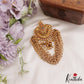 Gorgeous Elephant Motifs Jhumka With Multi Strand Golden Beads Jadau Jada Billa J317