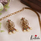 Elegant Antique Lakshmi Motifs AD Choker With Pearl Drops NC2819