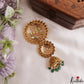 Stunning Kemp Peacock Motifs Jhumka Jada Billa With Bead Drops J435 (Available In 2 Colors)