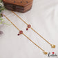 Trendy Floral Ruby Jadau Pendant Anklets A68