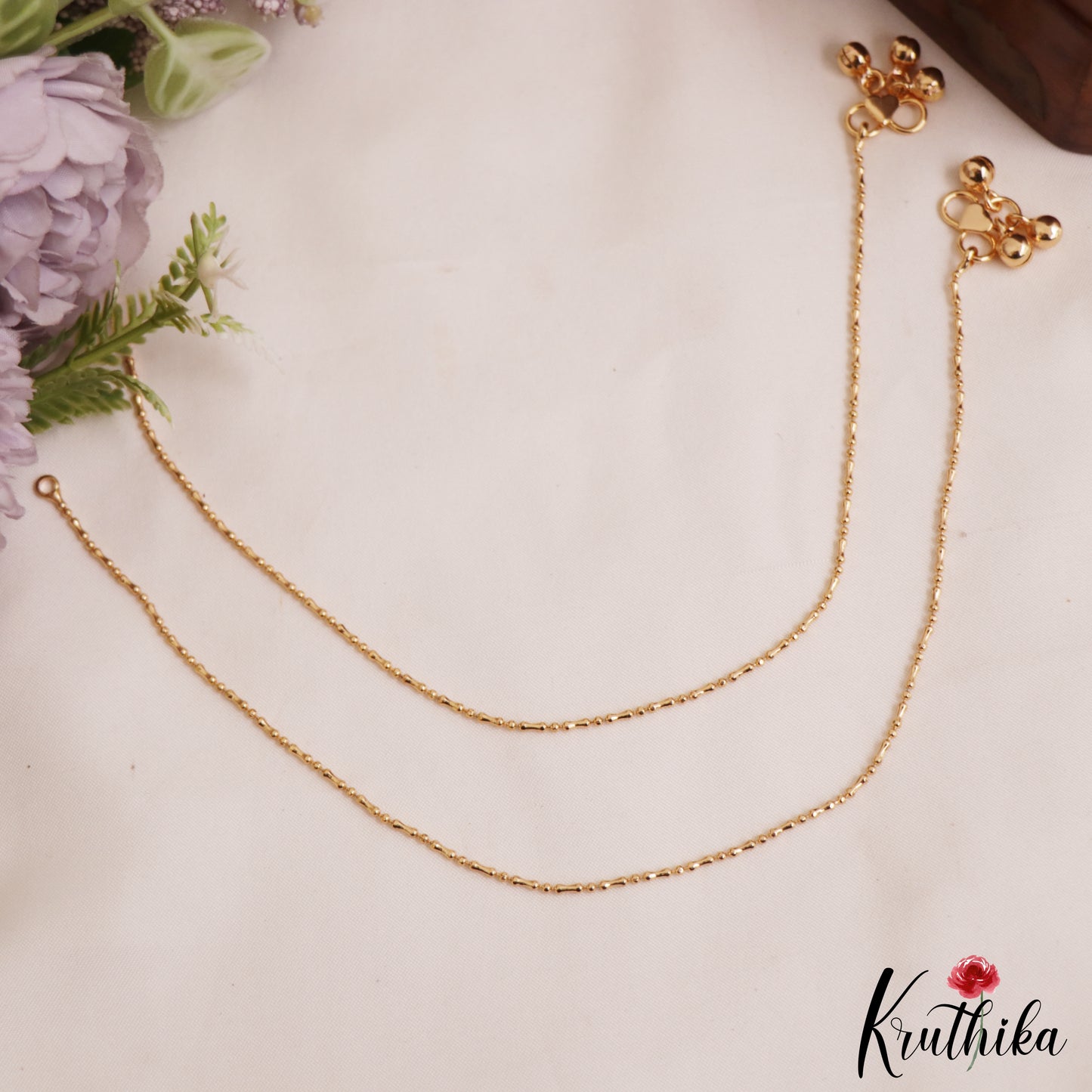 Simple Gold-Tone Anklets A59