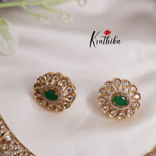 Trendy Ad/Victorian Hasli with Pastel Green Beads Drops NC2240