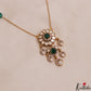 Elegant Floral Motifs Polki Victorian Pendant Chain Set LH2113 (Available In 3 Colors)
