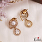 Elegant Pearl Leaf Motifs CZ Victorian Necklace NC3154 (Available In 6 Colors)