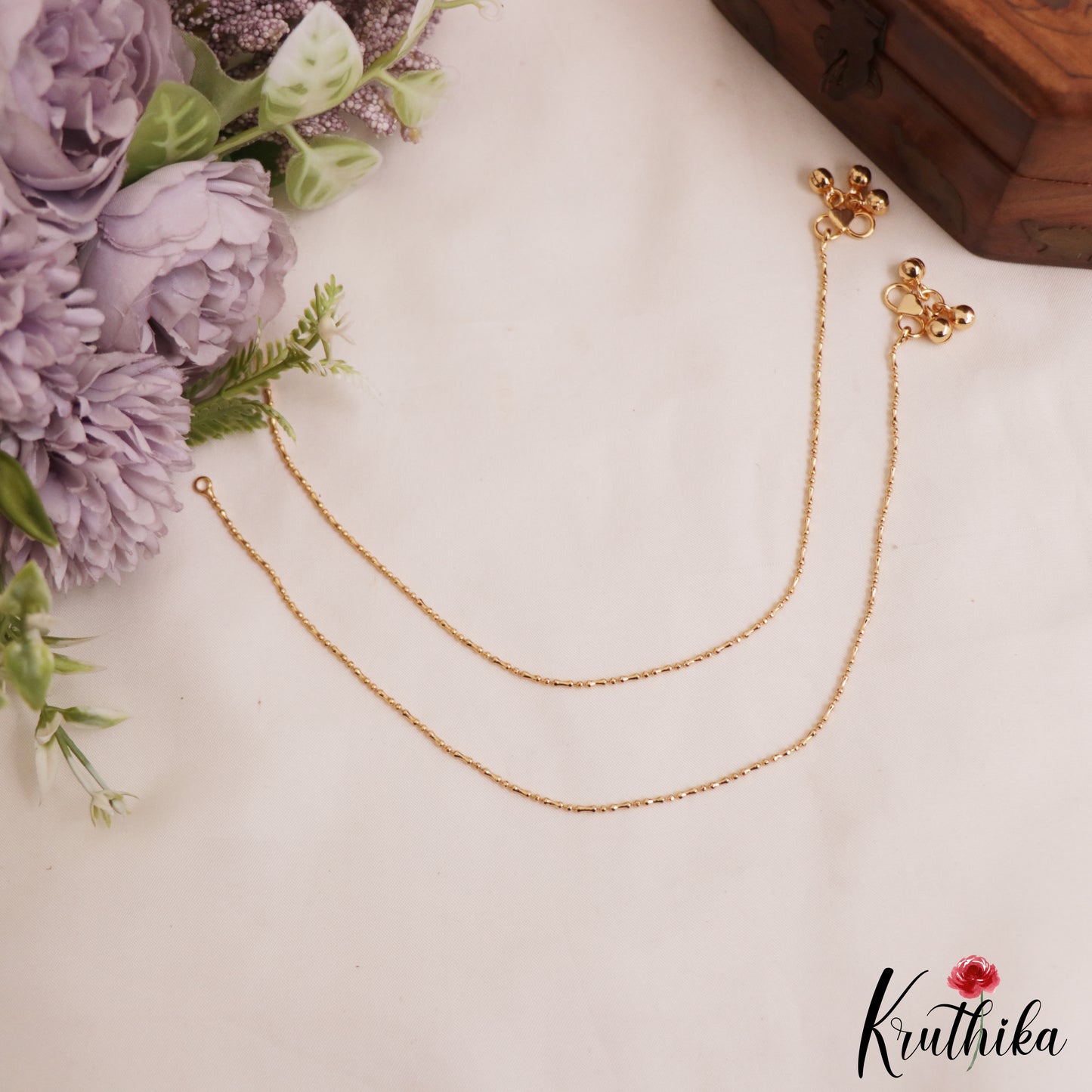 Simple Gold-Tone Anklets A59