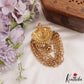 Gorgeous Elephant Motifs Jhumka With Multi Strand Golden Beads Jadau Jada Billa J317