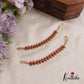 Elegant Kemp Lotus Motifs Earchain EC149 (Available In 2 Colours)