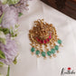 Gorgeous Antique Lakshmi Peacock Motifs Jadau Pendant Set With Green Bead Drops PS301 (Available In 2 Colors)