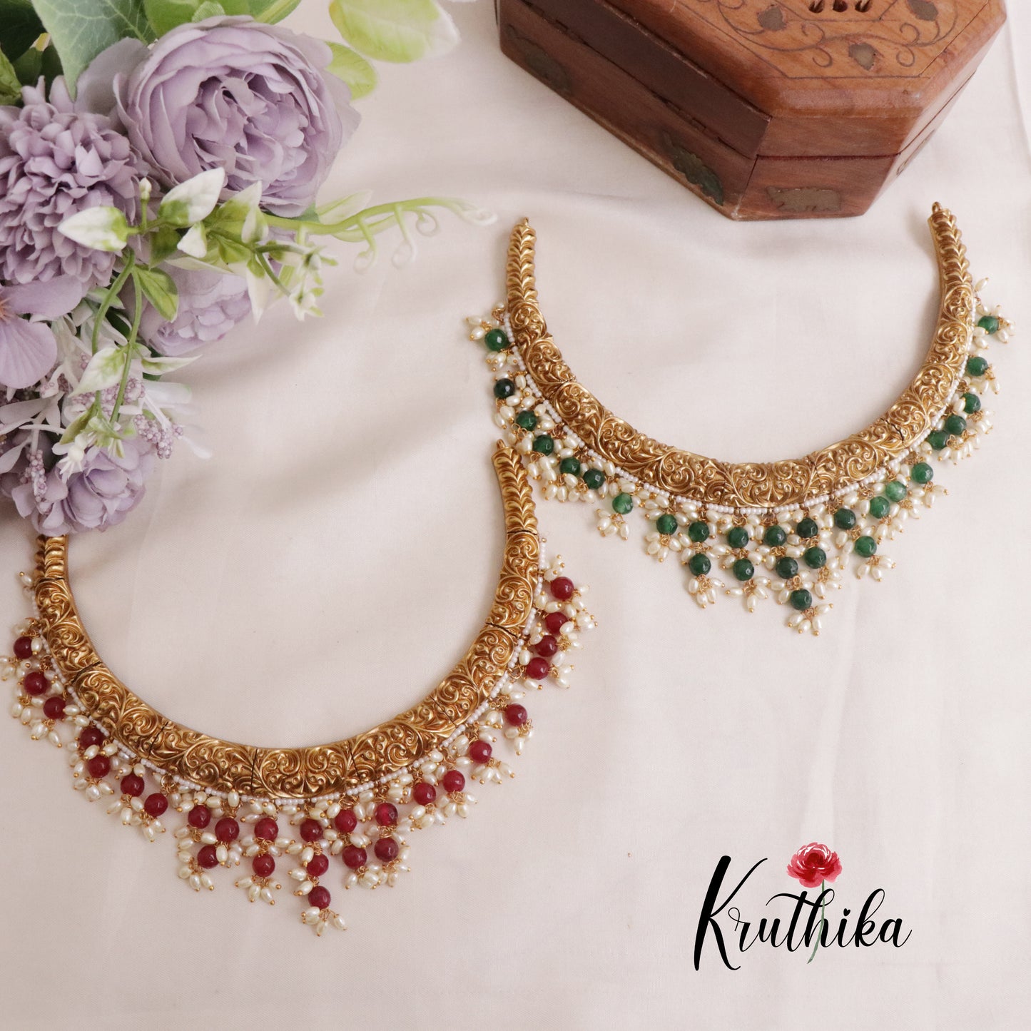 Beautiful Antique Hasli  Necklace Sets  NC2022(Available in 2 colours)