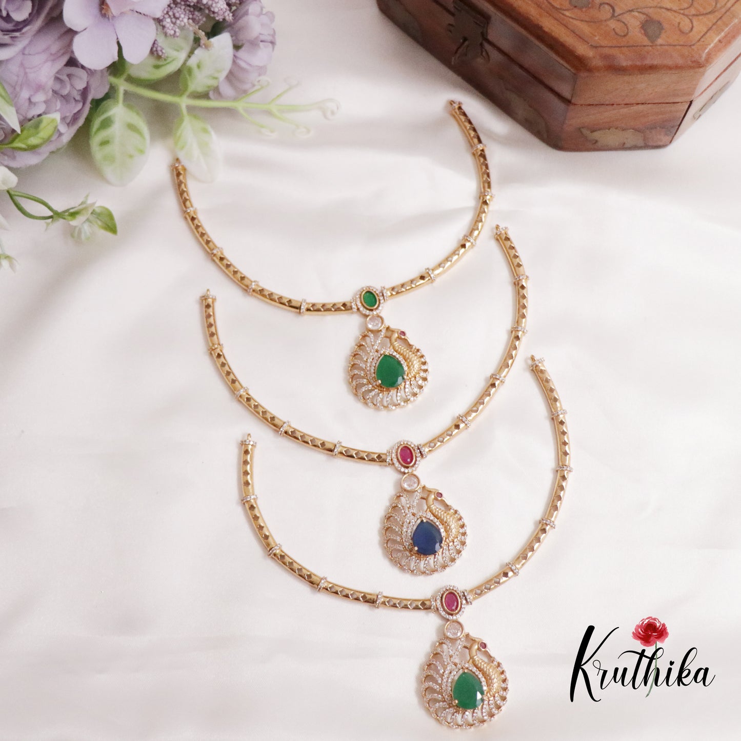 Simple AD/Victorian Pendant Hasli Necklace NC2243 (Available in 3 Colors)