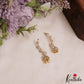 Trendy AD Floral Motifs Gold Finish Earcuffs With Jhumka E1040