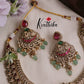 Royal Bridal Peacock Antique Jadau Necklace and Jhumka Drops NC2187