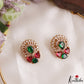 Elegant Floral Teardrop Motifs CZ Victorian Hasli Choker NC3221