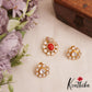 Pretty Floral Peacock Motifs Polki Victorian Pendant Set PS287 (Available In 4 Colors)
