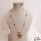 Elegant Floral Motifs Polki Victorian Pendant Chain Set LH2113 (Available In 3 Colors)