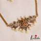 Classic Antique Lakshmi Peacock Motifs AD Choker With Pearl Drops NC2825