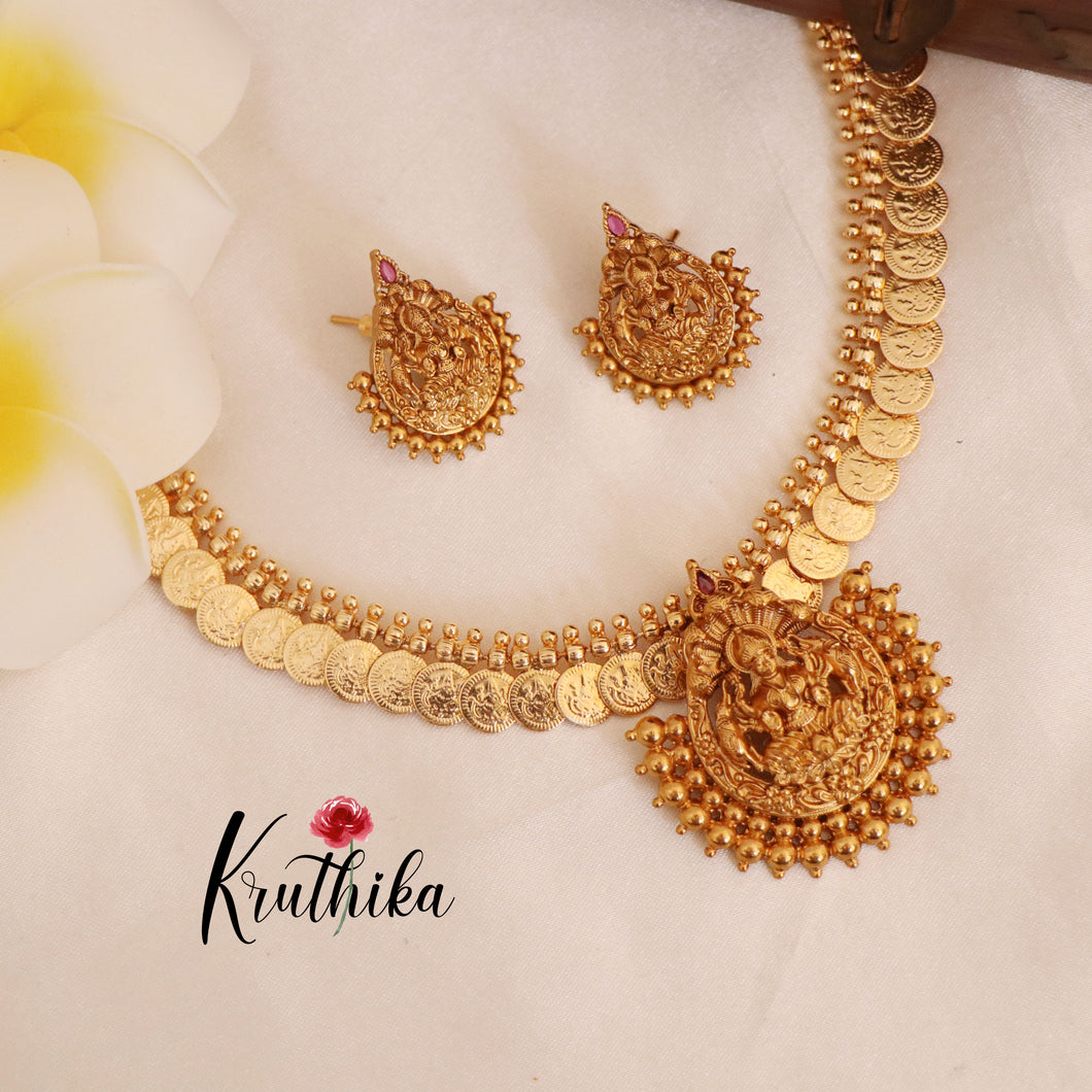Beautiful Kasu Temple necklace set NC1766