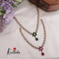 Simple CZ Floral Pendant Neckalce NC2332 (Available in 2 colours)
