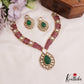 Premium Teardrop Motifs Victorian Moissanite Necklace NC2763