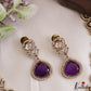 Trendy AD Teardrop Motifs Mossanaite Victorian Necklace NC2801 (Available In 2 Colors)