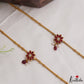 Trendy Floral Ruby Jadau Pendant Anklets A68
