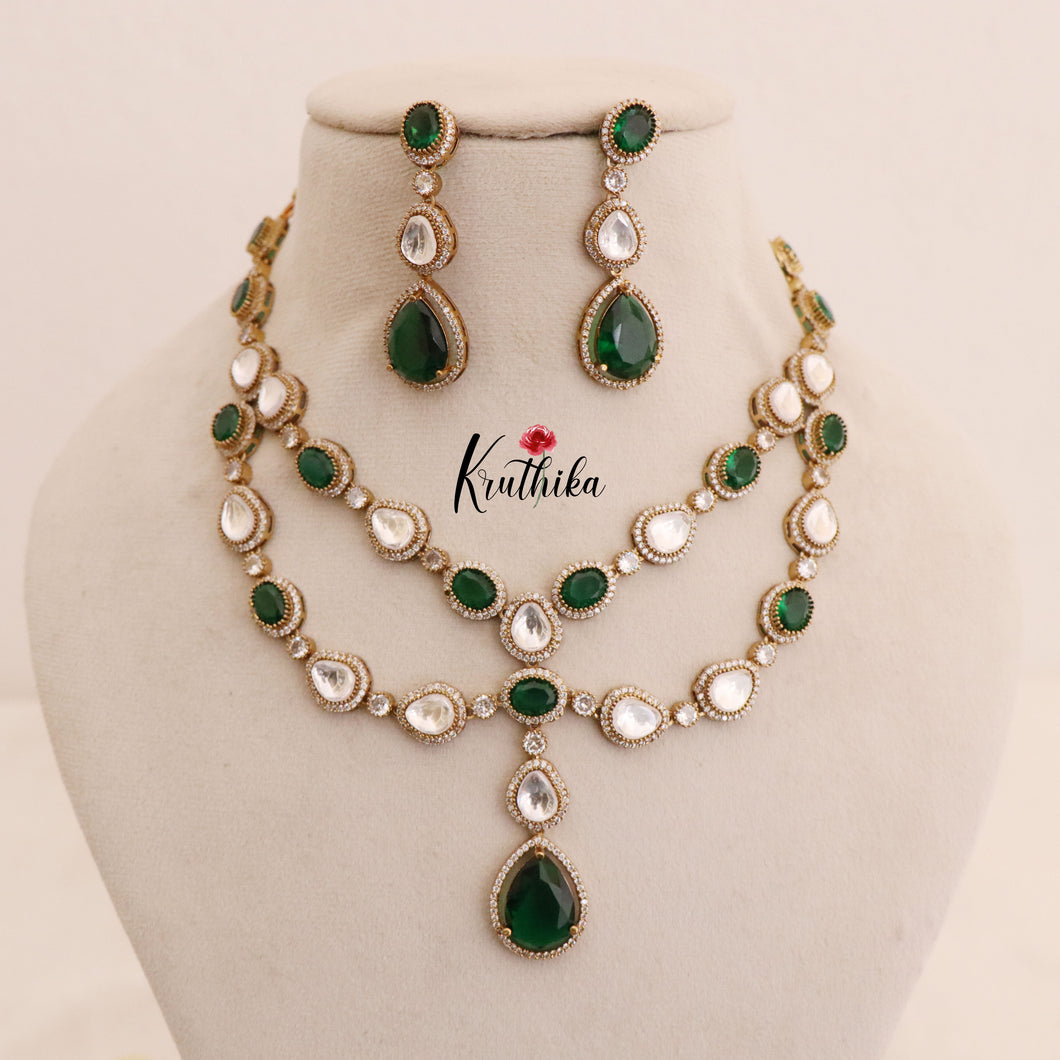 Elegant AD/Victorian Necklace NC1811 (Available in 2 Colours)