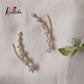 Beautiful Dainty AD Stones Gold Finish Ear Climbers / Ear cuffs E485
