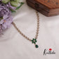 Simple CZ Floral Pendant Neckalce NC2332 (Available in 2 colours)