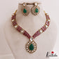 Premium Teardrop Motifs Victorian Moissanite Necklace NC2763