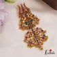 Stunning Trishul Motifs Kemp Pendant With Golden Bead Drops PS277