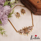 Classic Antique Lakshmi Peacock Motifs AD Choker With Pearl Drops NC2825