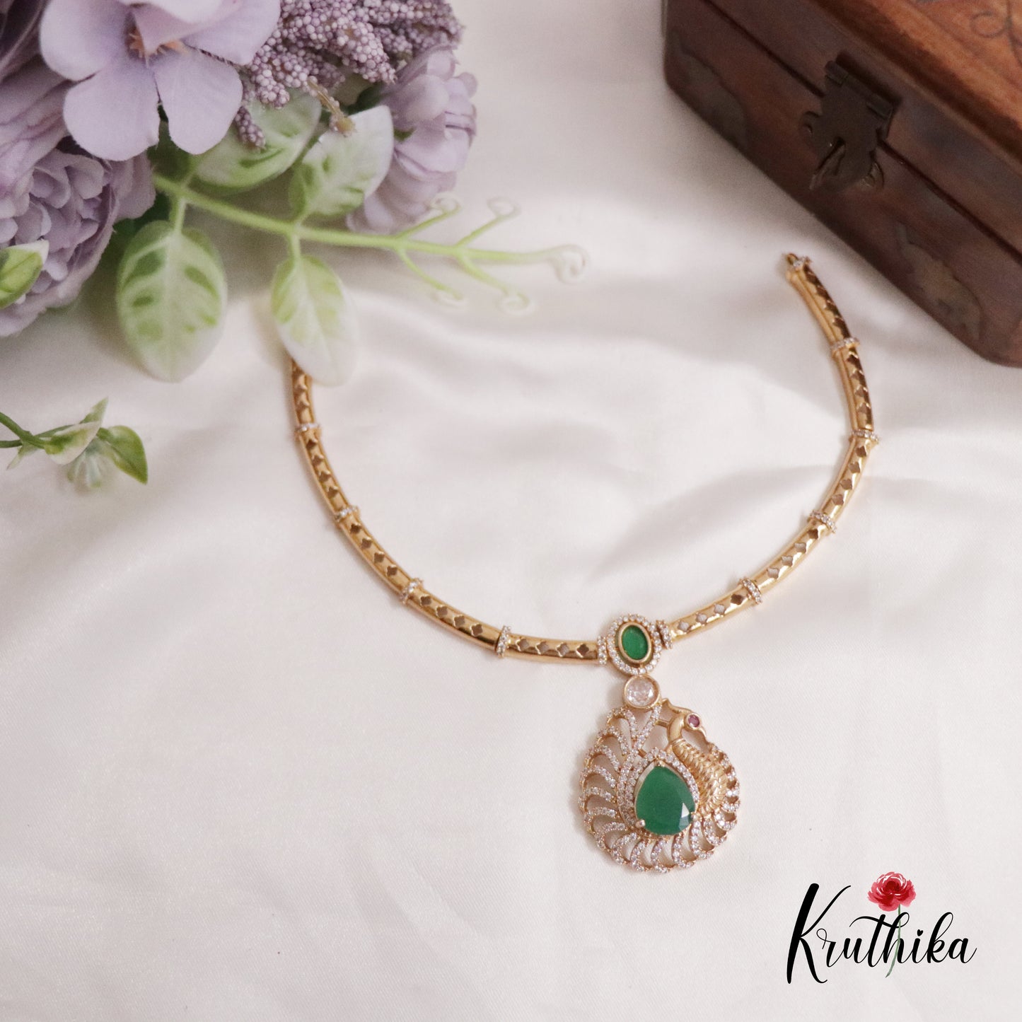 Simple AD/Victorian Pendant Hasli Necklace NC2243 (Available in 3 Colors)