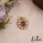 Pretty Floral Peacock Motifs Polki Victorian Pendant Set PS287 (Available In 4 Colors)