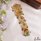 Trendy Antique Lakshmi Floral Motifs Kemp Jhumka Jada Billa With Green Bead Drops J437