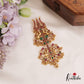 Stunning Trishul Motifs Kemp Pendant With Golden Bead Drops PS277