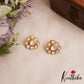 Pretty Floral Peacock Motifs Polki Victorian Pendant Set PS287 (Available In 4 Colors)