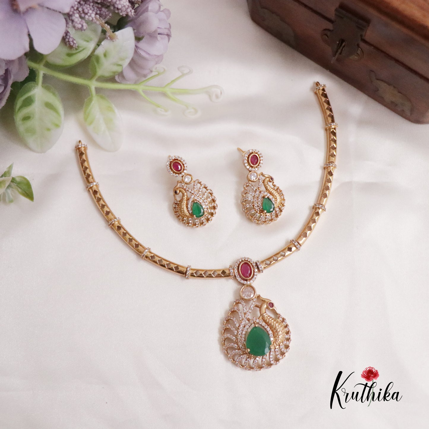 Simple AD/Victorian Pendant Hasli Necklace NC2243 (Available in 3 Colors)