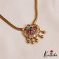 Trendy Floral Motifs Kemp Pendant Chain Set NC2814